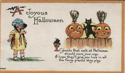 Vintage Halloween card no. 182