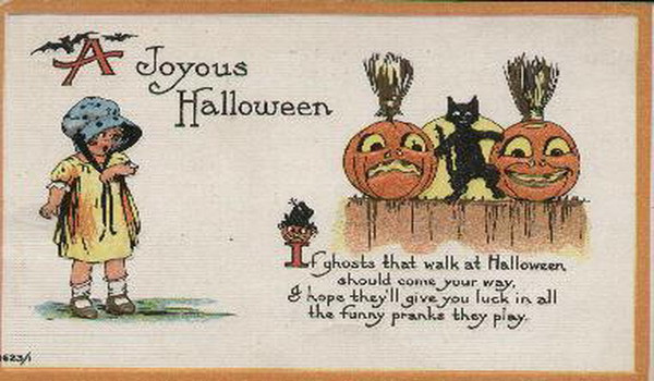Vintage Halloween card no. 182, Early 1900s — vintage postcard