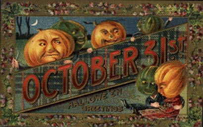 Vintage Halloween card no. 358, Early 1900s — vintage postcard
