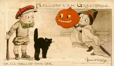 Vintage Halloween card no. 386