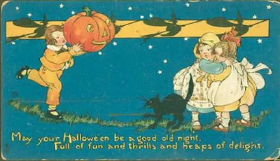 Vintage Halloween card no. 391