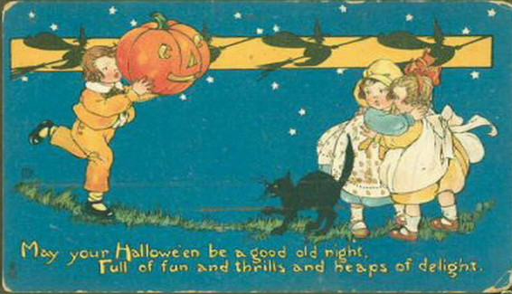 Vintage Halloween card no. 391, Early 1900s — vintage postcard
