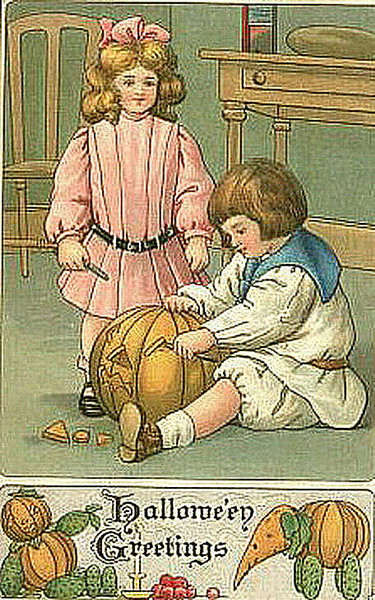 Vintage Halloween card no. 298, Early 1900s — vintage postcard