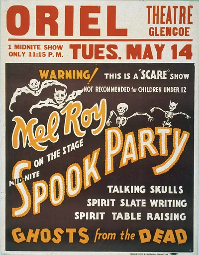 Oriel Theatre Glencoe Mel Roy Spook Party poster