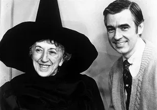 Fred Rogers with Margaret Hamilton on Mister Rogers’ Neighborhood, episode 1453, first broadcast May 14, 1975