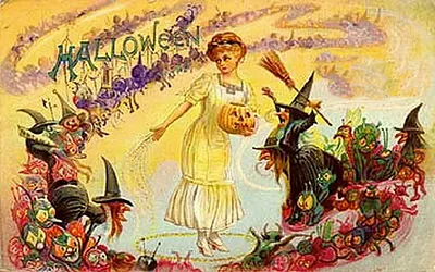 Vintage Halloween card no. 213