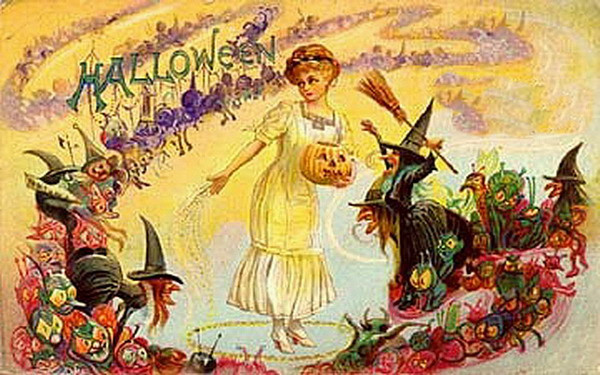 Vintage Halloween card no. 213, Early 1900s — vintage postcard