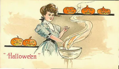 Vintage Halloween card no. 177