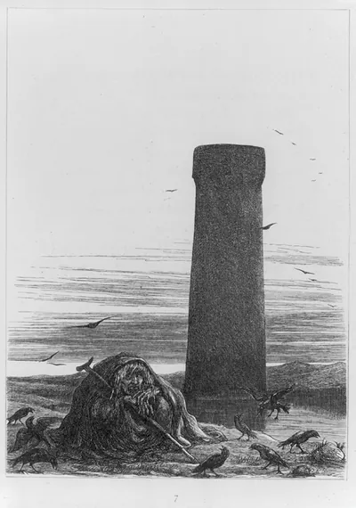 Illustration Of King And Witch; Scene From Sleeping Beauty