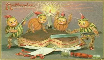 Vintage Halloween card no. 186