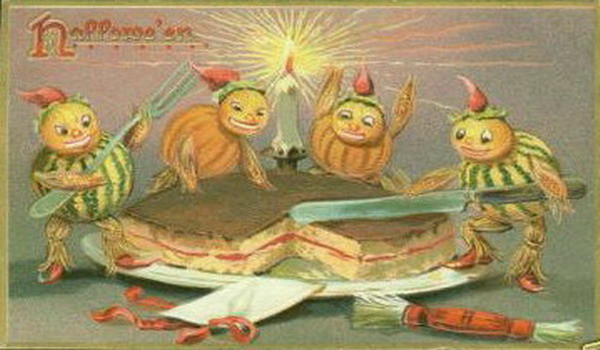 Vintage Halloween card no. 186, Early 1900s — vintage postcard