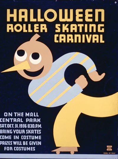 Halloween Roller Skating Carnival On The Mall, Central Park