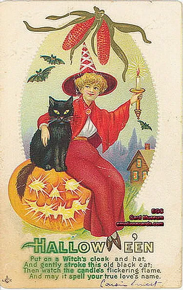 Vintage Halloween card no. 286