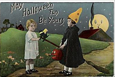 Vintage Halloween card no. 422, Early 1900s — vintage postcard