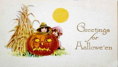 Vintage Halloween card no. 396