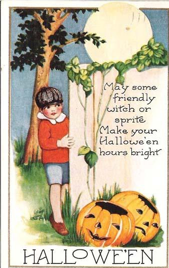 Vintage Halloween card no. 326, Early 1900s — vintage postcard