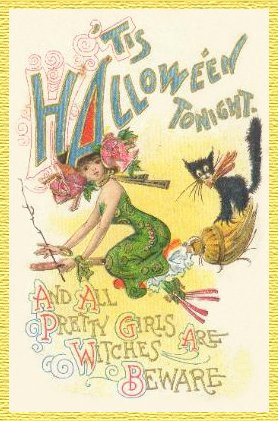 Vintage Halloween card no. 96, Early 1900s — vintage postcard