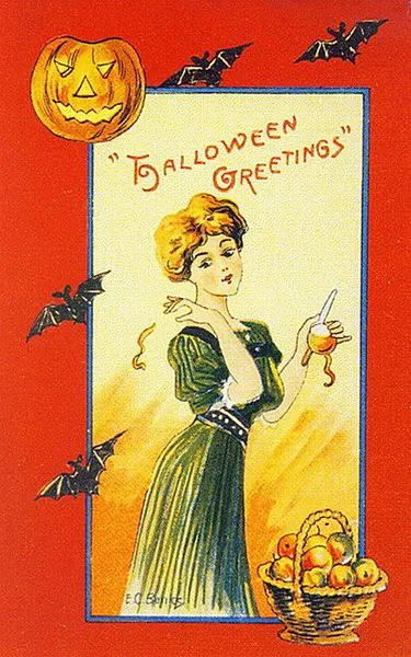 Vintage Halloween card no. 210