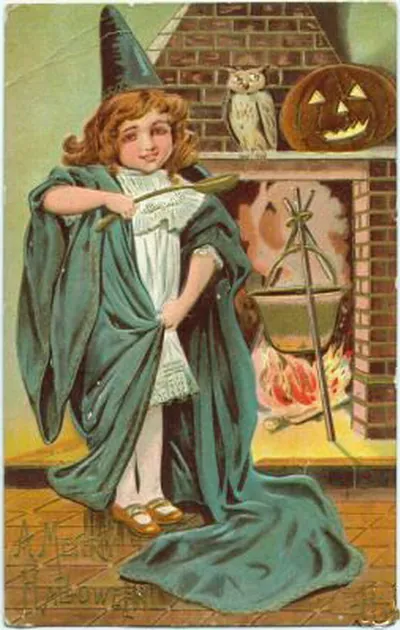 Vintage Halloween card no. 398