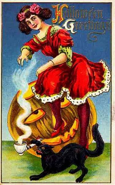Vintage Halloween card no. 202
