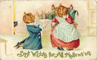 Vintage Halloween card no. 215