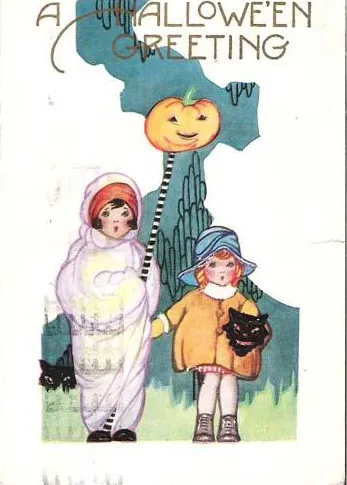 Vintage Halloween card no. 319