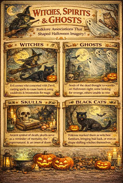 Witches, Spirits and Ghosts: Folklore Behind Halloween Imagery