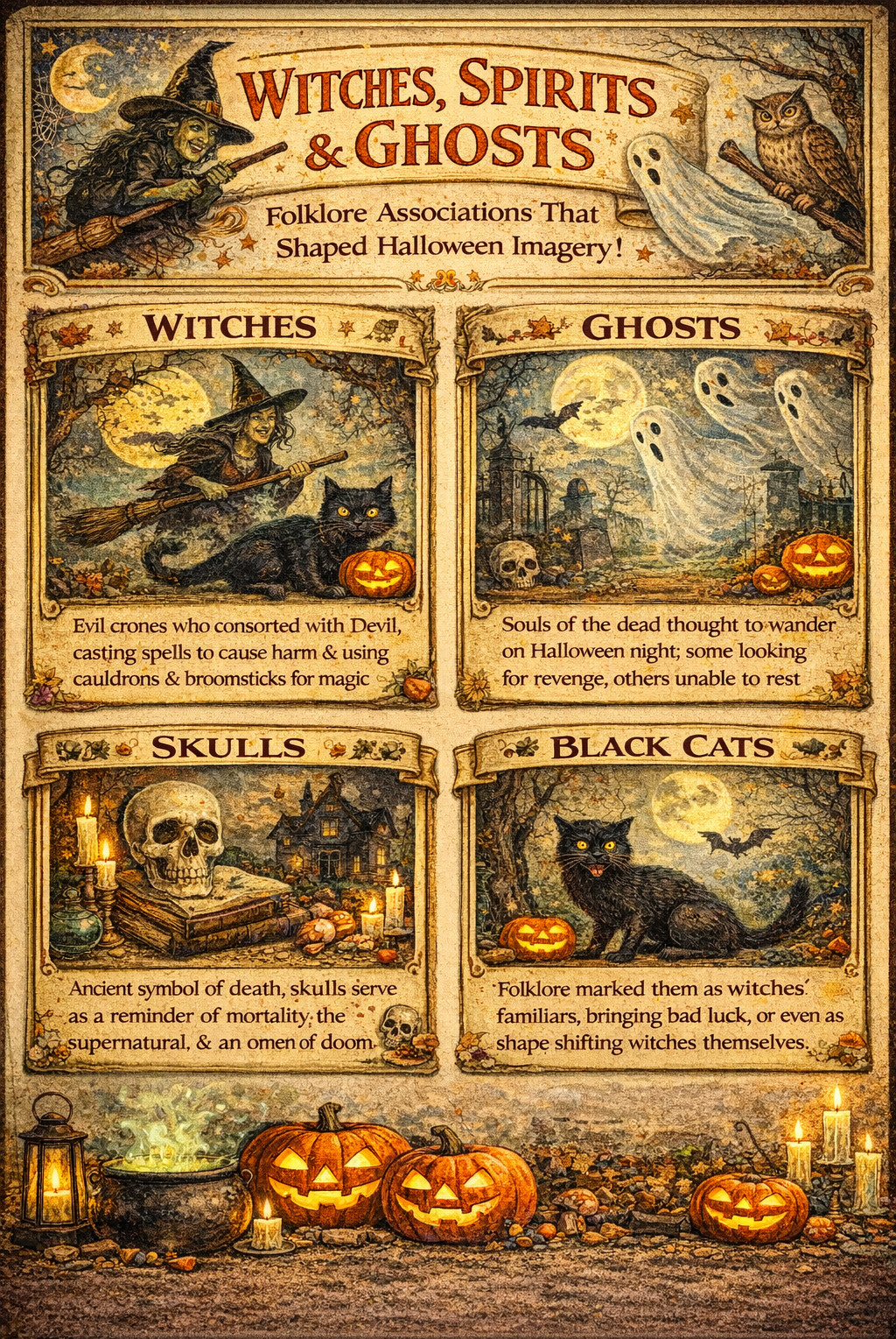 Witches, Spirits and Ghosts: Folklore Behind Halloween Imagery — historic image