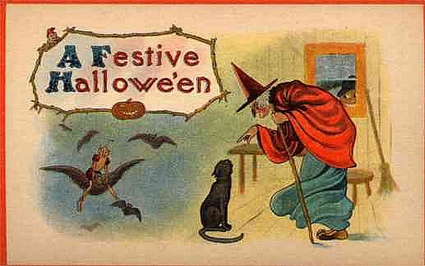 Vintage Halloween card no. 241, Early 1900s — vintage postcard