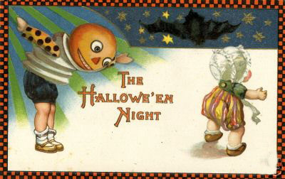Vintage Halloween card no. 407, Early 1900s — vintage postcard