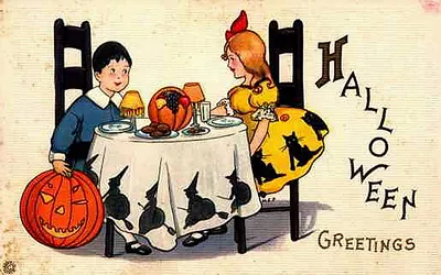 Vintage Halloween card no. 255