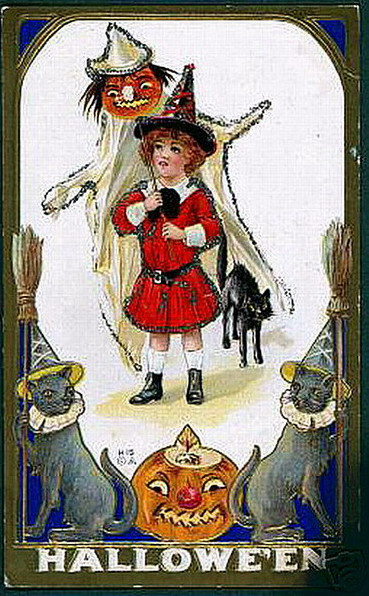 Vintage Halloween card no. 276, Early 1900s — vintage postcard