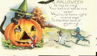 Vintage Halloween card no. 187