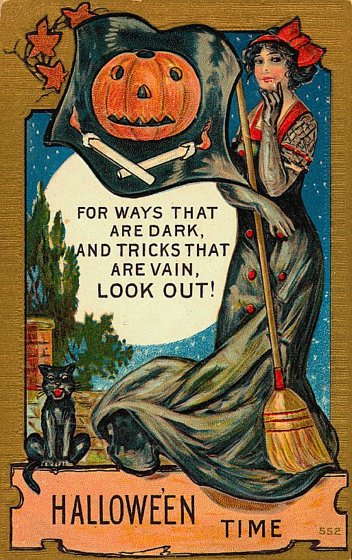 Vintage Halloween card no. 145, Early 1900s — vintage postcard