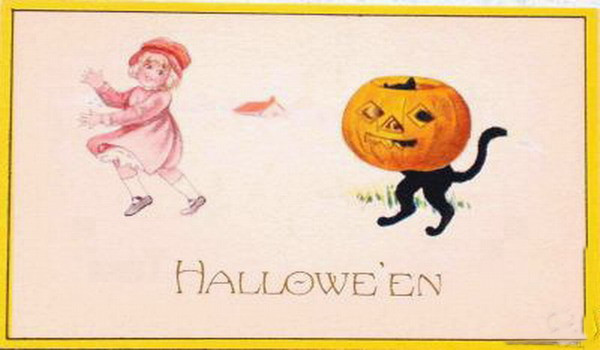 Vintage Halloween card no. 419, Early 1900s — vintage postcard
