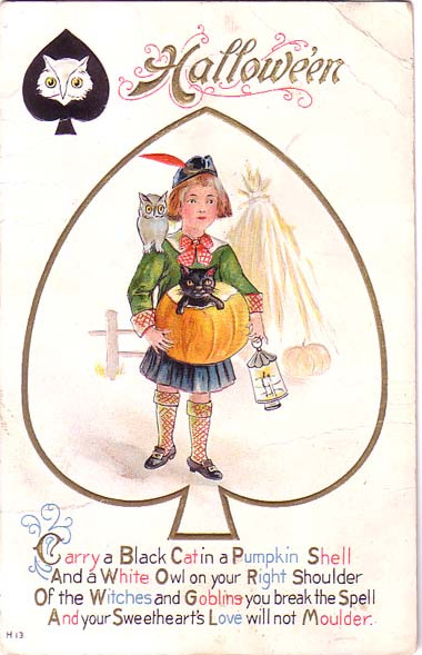Vintage Halloween card no. 344, Early 1900s — vintage postcard