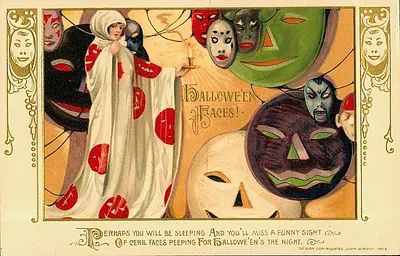 Hallowe'en Faces: children with masks