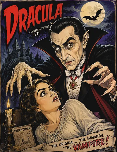 Original caricature poster — Dracula