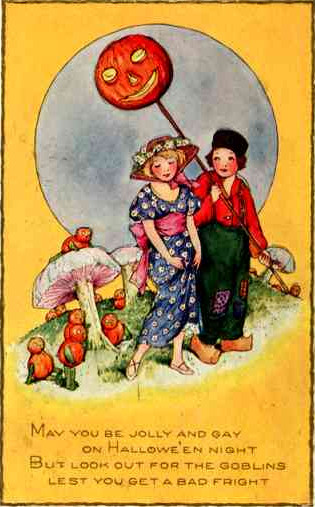 Vintage Halloween card no. 352, Early 1900s — vintage postcard