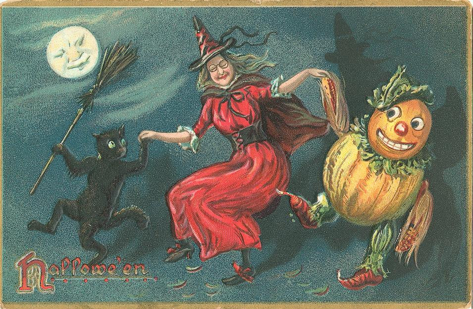 Vintage Halloween card no. 133, Early 1900s — vintage postcard
