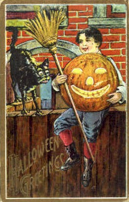 Vintage Halloween card no. 350, Early 1900s — vintage postcard