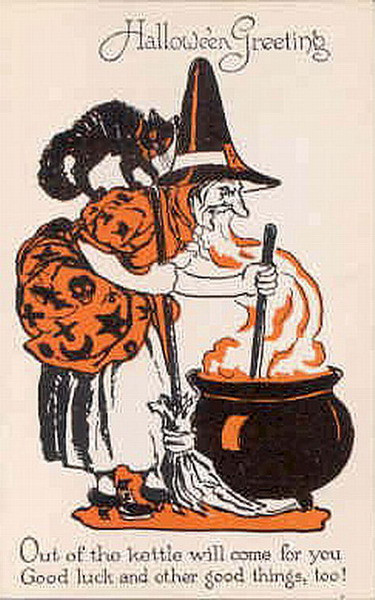 Vintage Halloween card no. 273, Early 1900s — vintage postcard