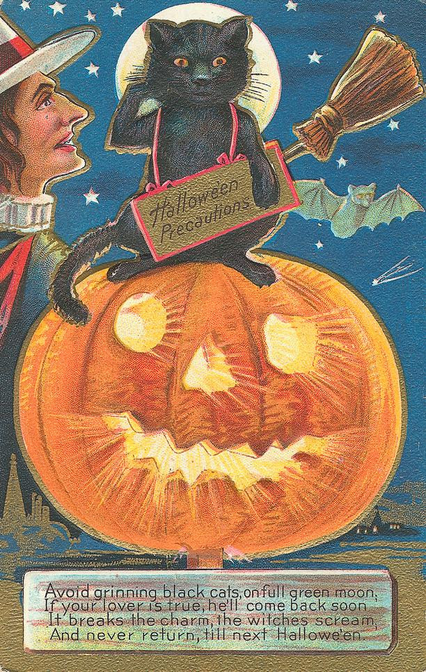 Vintage Halloween card no. 143, Early 1900s — vintage postcard