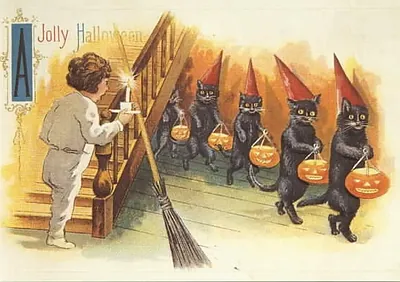 Vintage Halloween card no. 329