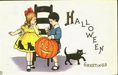 Vintage Halloween card no. 223