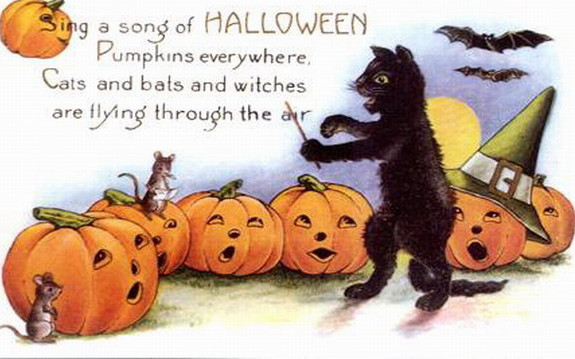 Vintage Halloween card no. 218, Early 1900s — vintage postcard