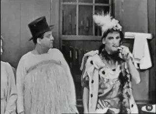 Halloween with the Kramdens: in one of the Honeymooners “Lost Episodes,” Ralph and Alice head out costumed — Alice an angel, Ed as silent-star Clara Bow — only for Ralph to shred his tuxedo minutes… — historic image