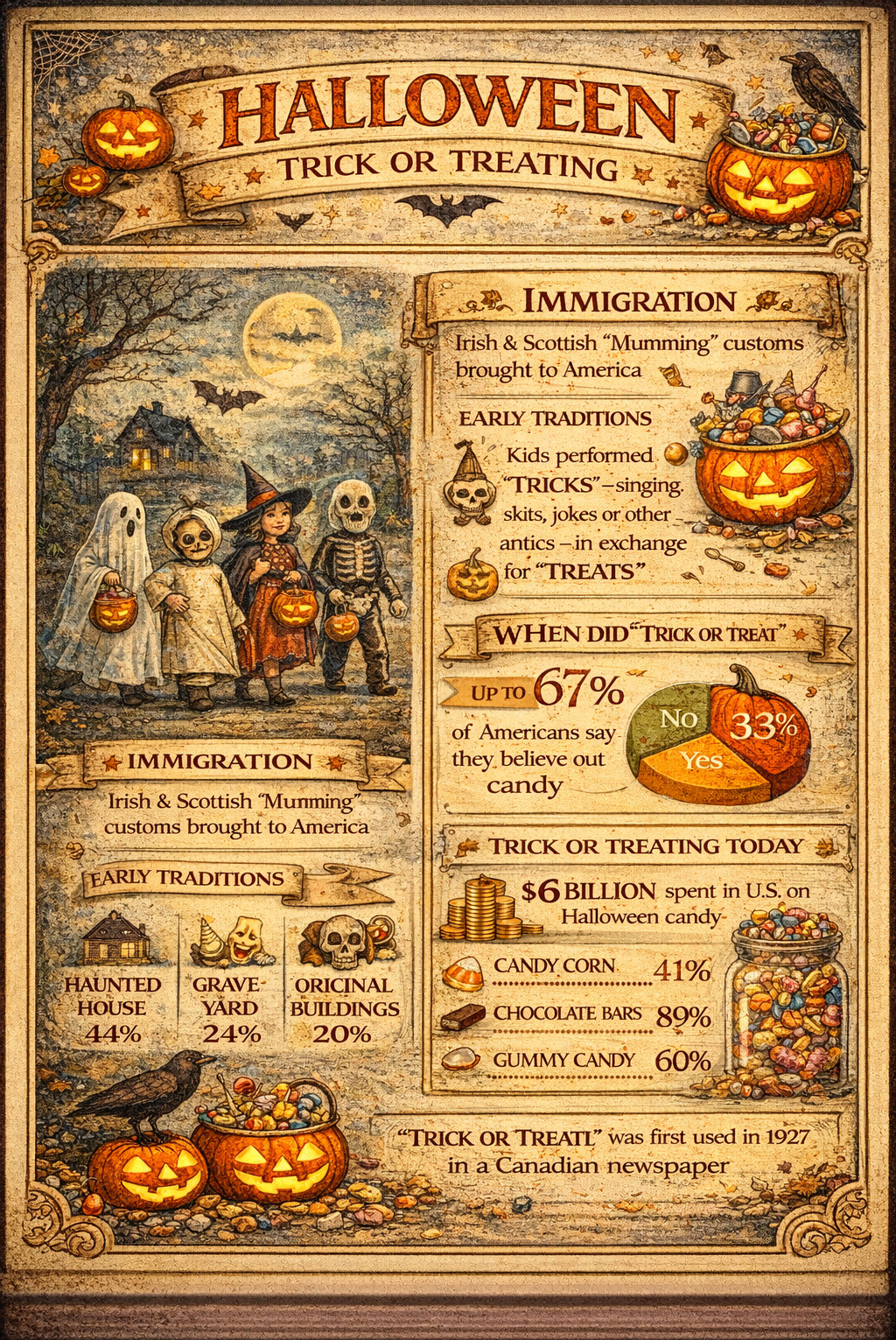 Halloween Trick-or-Treating — historic image