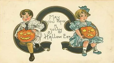 Vintage Halloween card no. 394