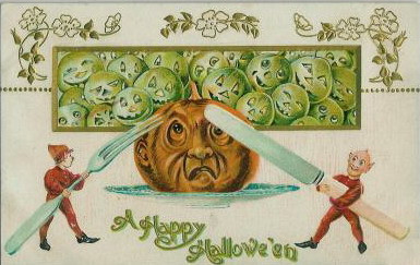 Vintage Halloween card no. 406, Early 1900s — vintage postcard